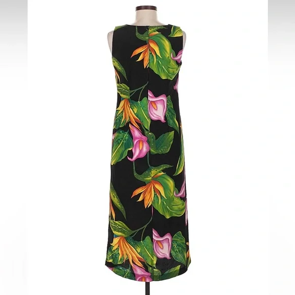 Tropical Floral Sleeveless Dress - Picture 2 of 5